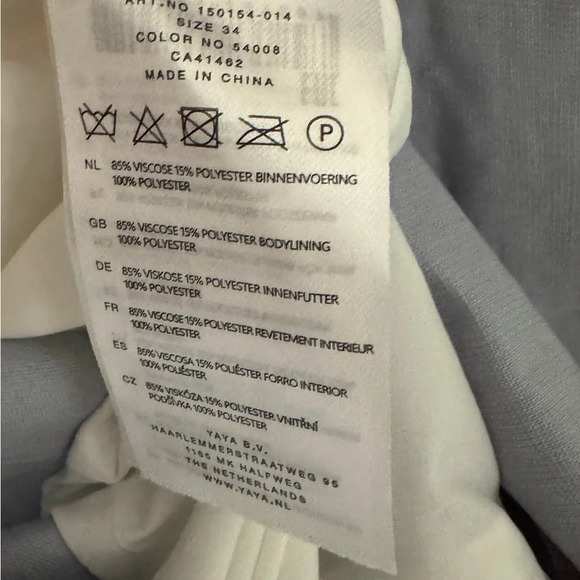 Yaya Women "hold on" blazer jacket pale blue gray work sleek street rare 34/ 02 - Picture 4 of 5